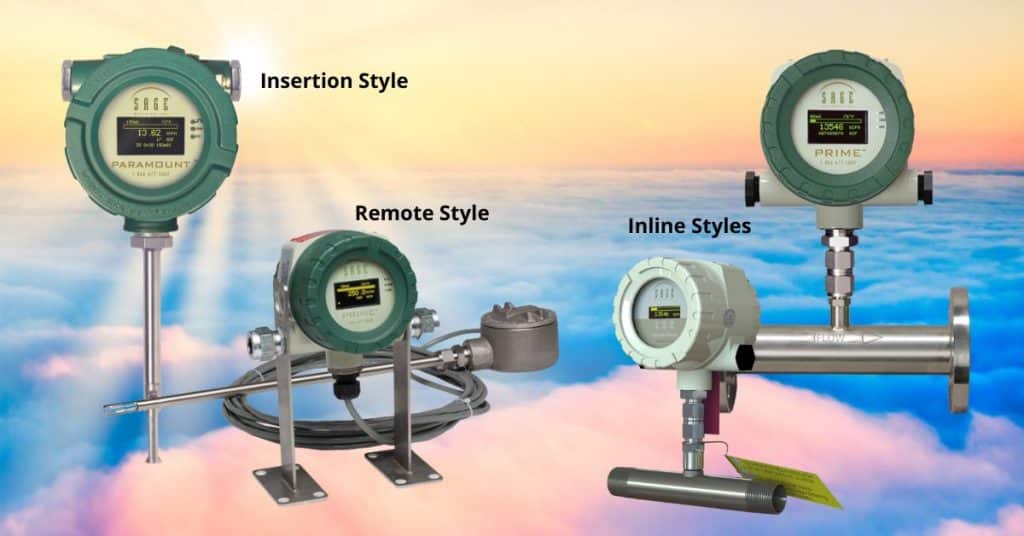 inline flow meter vs. insertion flowmeter vs. remote style